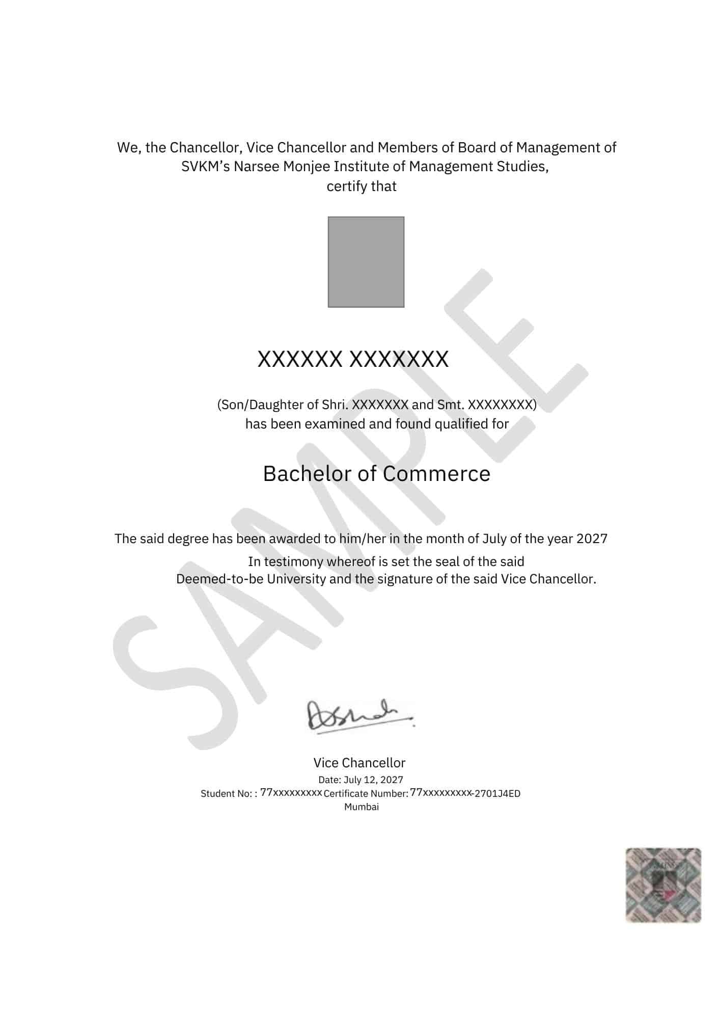 certificate